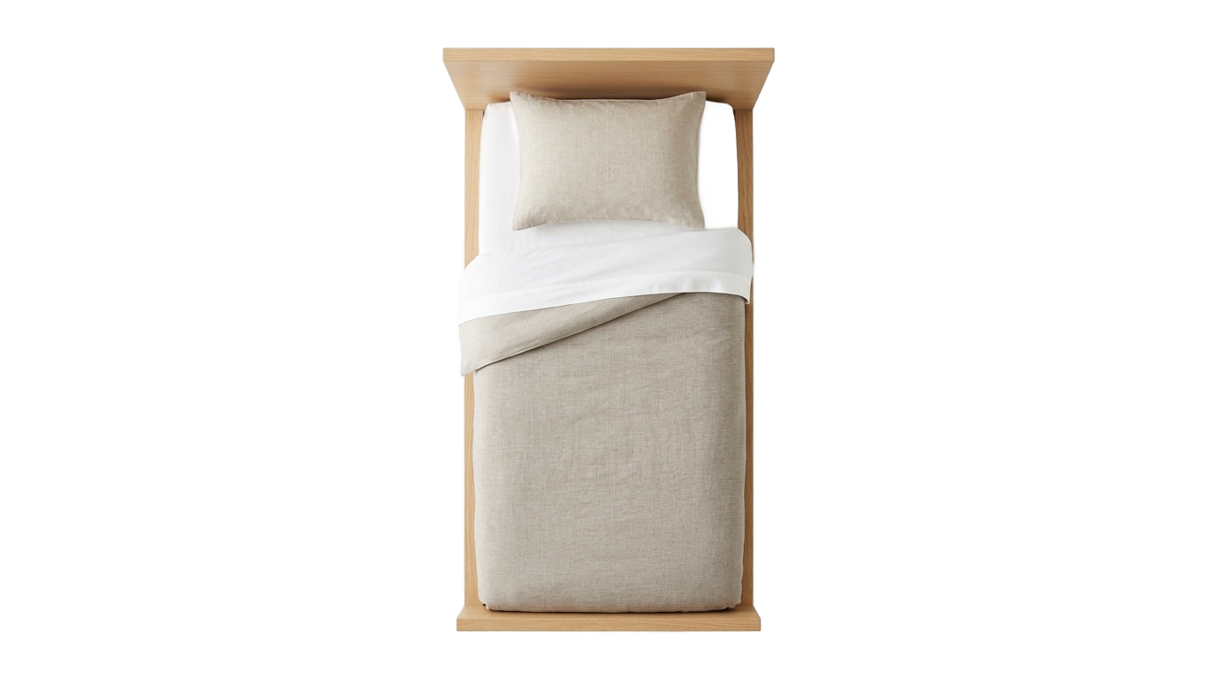 single bed top view png PNG transparent background