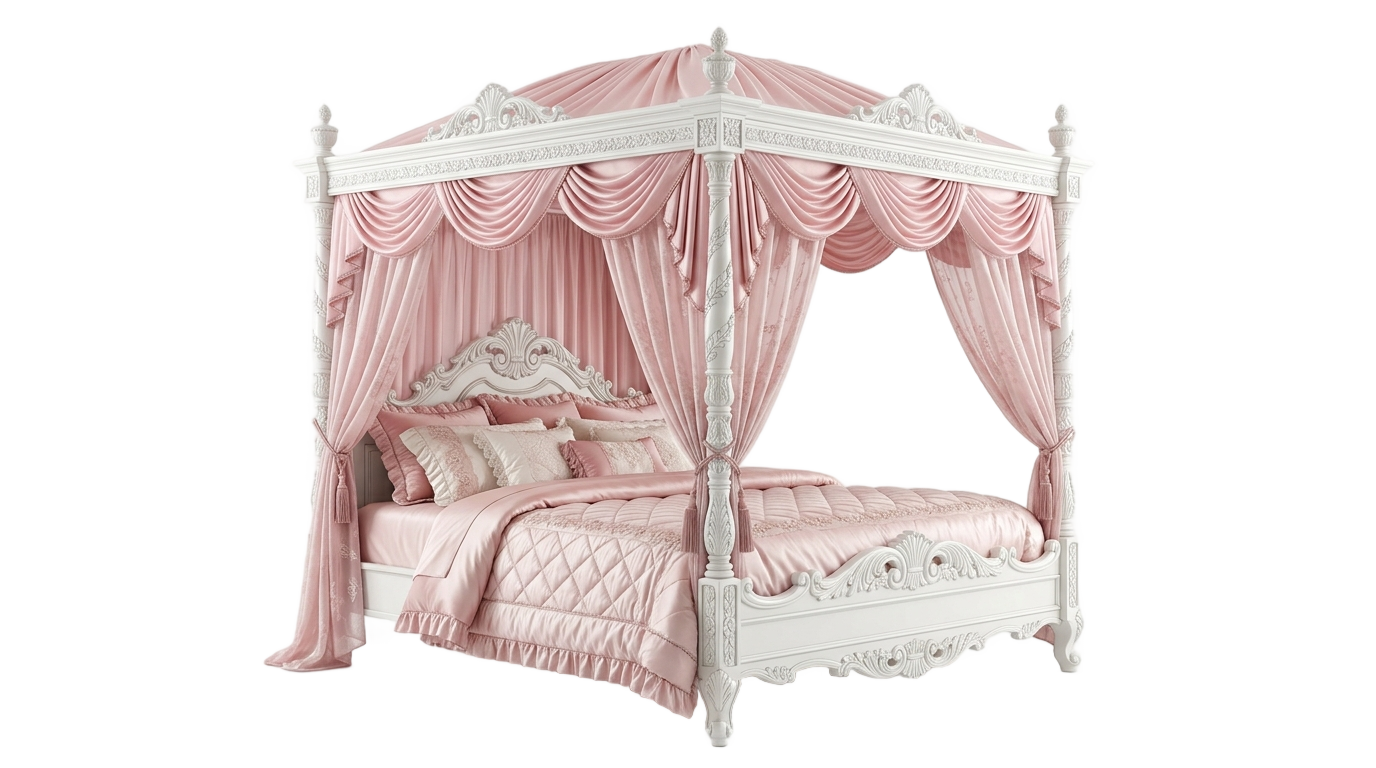 princess bed png PNG transparent background
