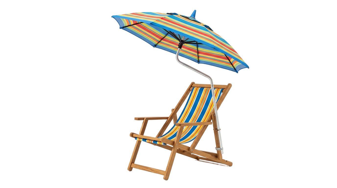 beach chair with umbrella png PNG transparent background
