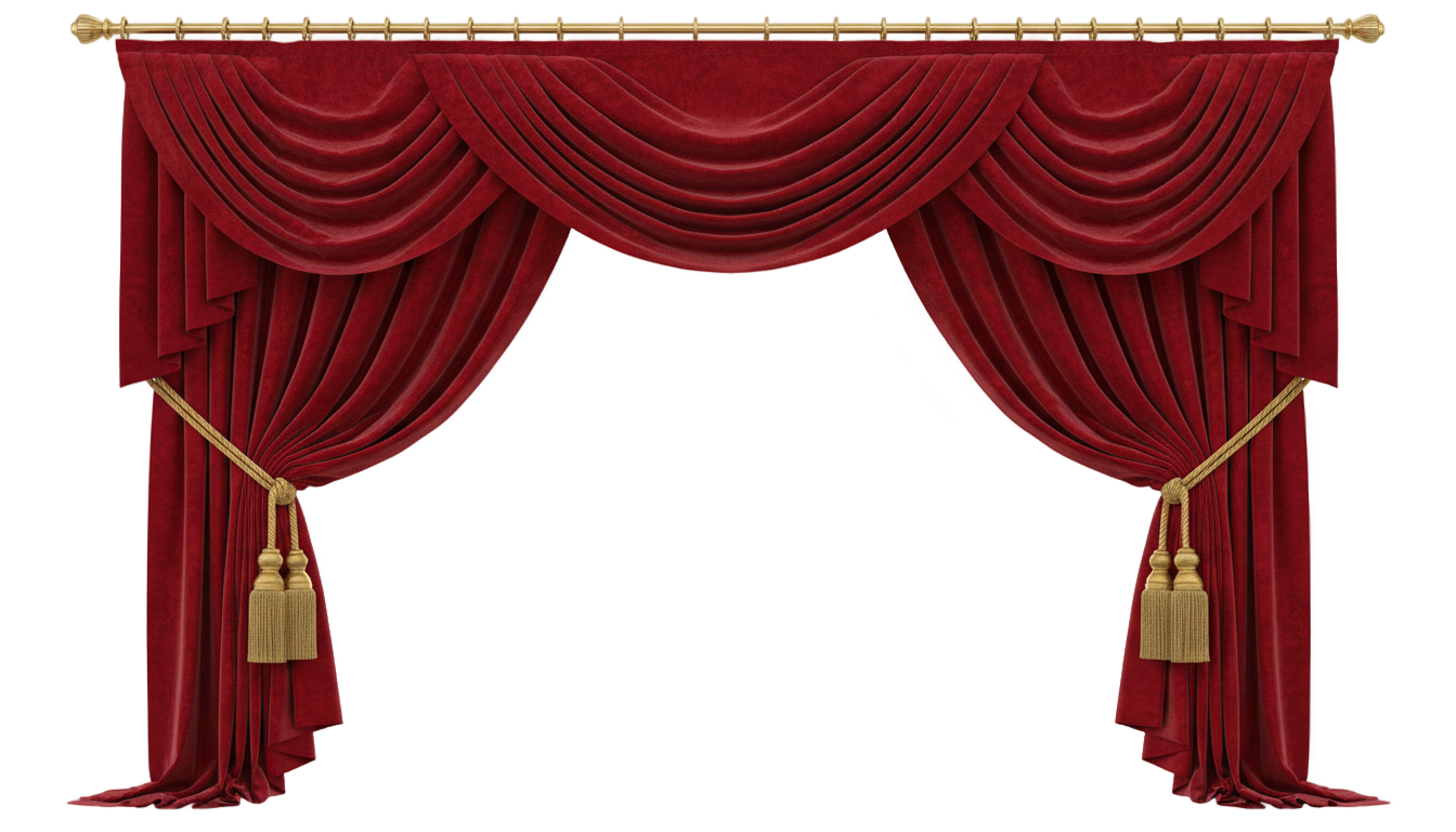 red curtain png PNG transparent background