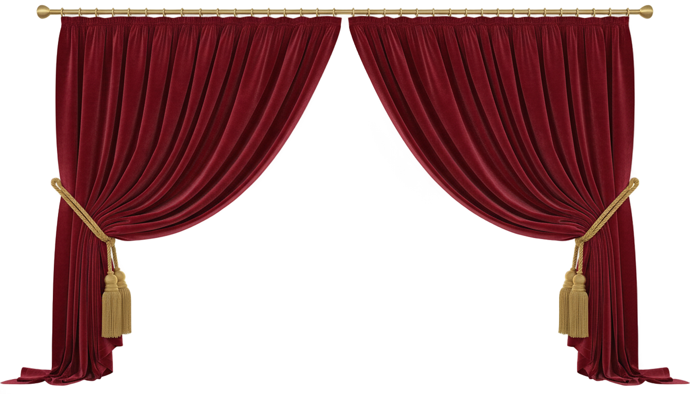 red curtain png PNG transparent background