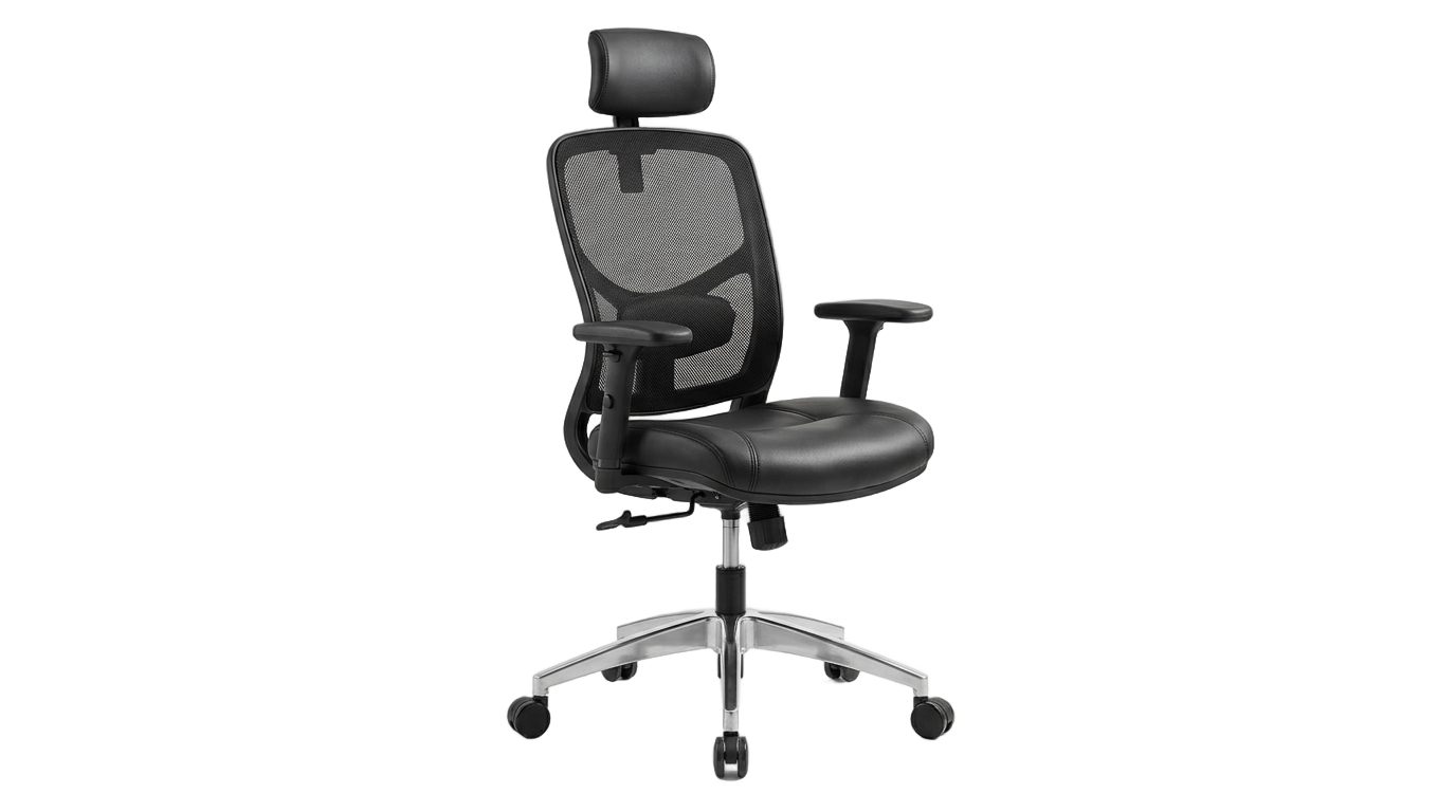 black office chair png PNG transparent background