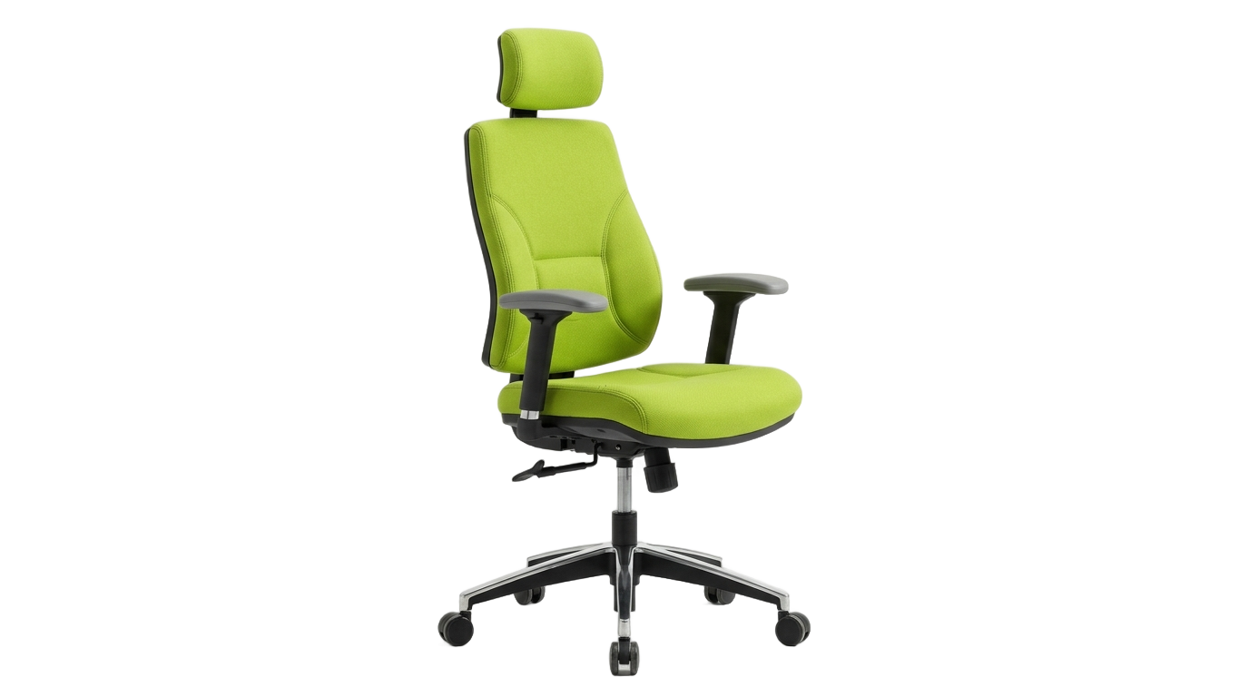 green office chair png PNG transparent background