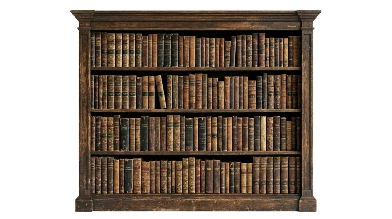 old bookshelf png PNG transparent background