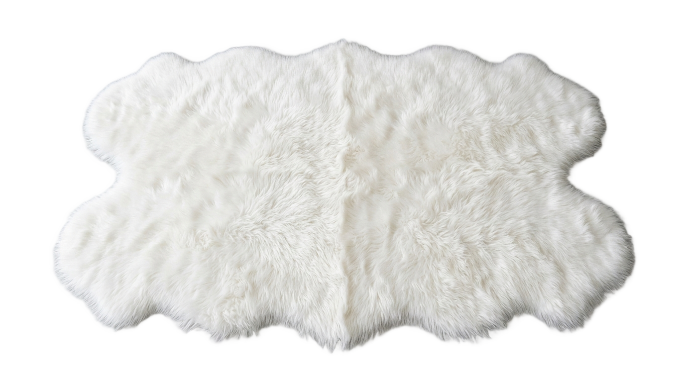 white fur rug png PNG transparent background