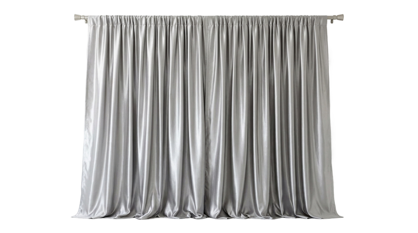 silver curtain png PNG transparent background