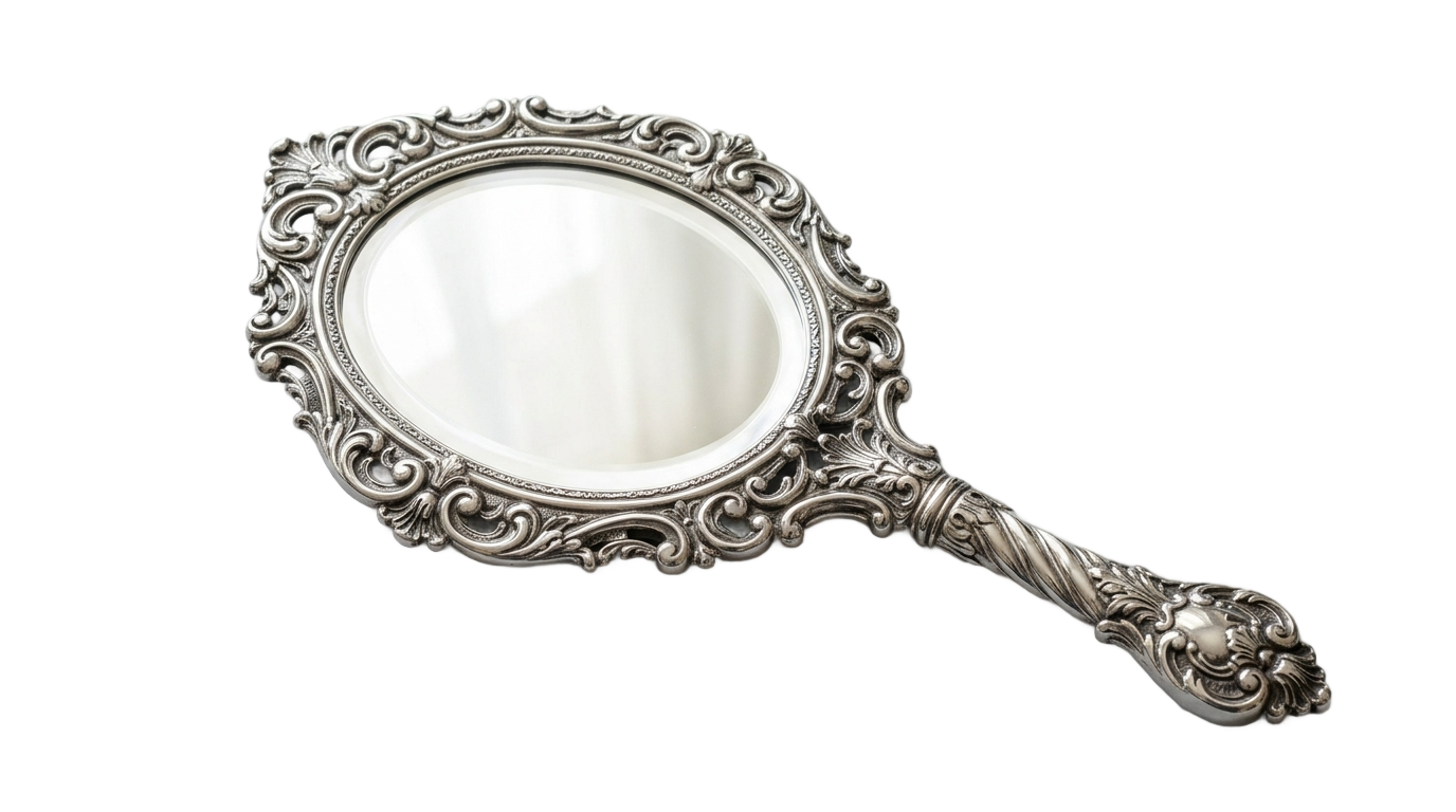 silver mirror png PNG transparent background
