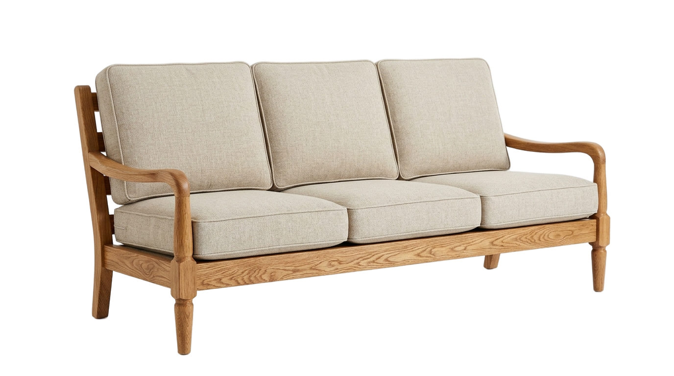 wooden sofa png PNG transparent background