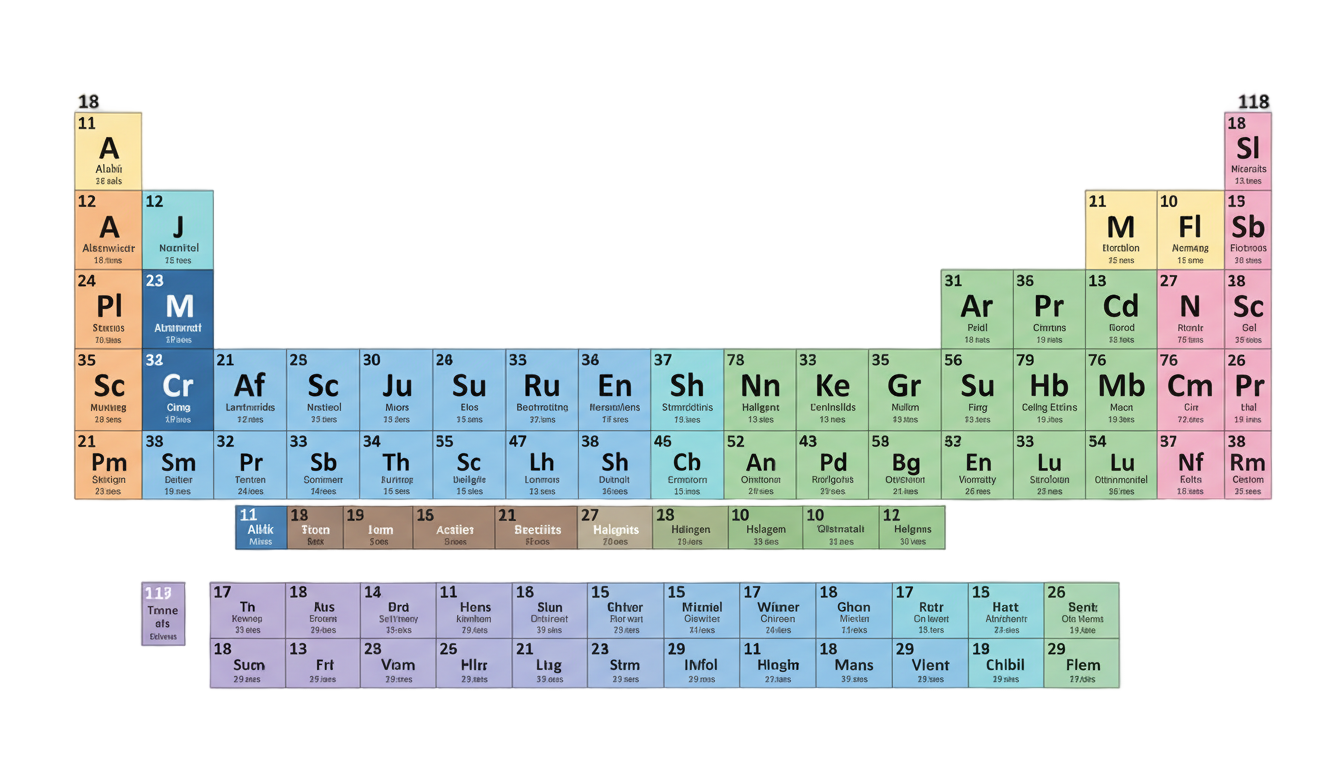 periodic table of elements png PNG transparent background