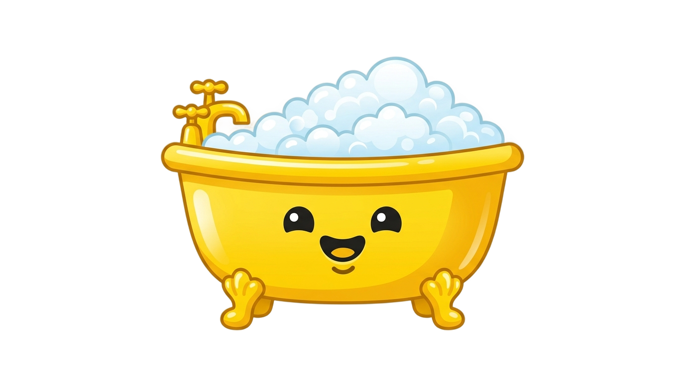 bathtub emoji png PNG transparent background