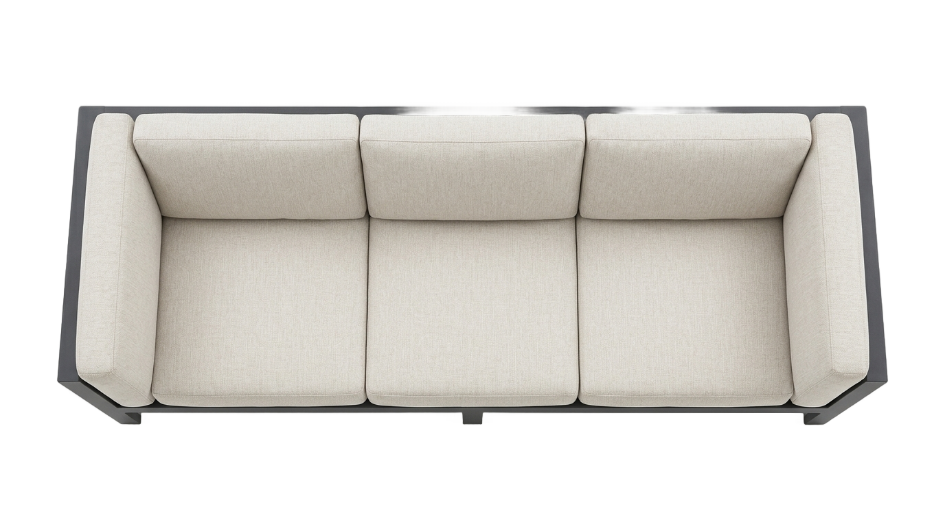 outdoor sofa top view png PNG transparent background