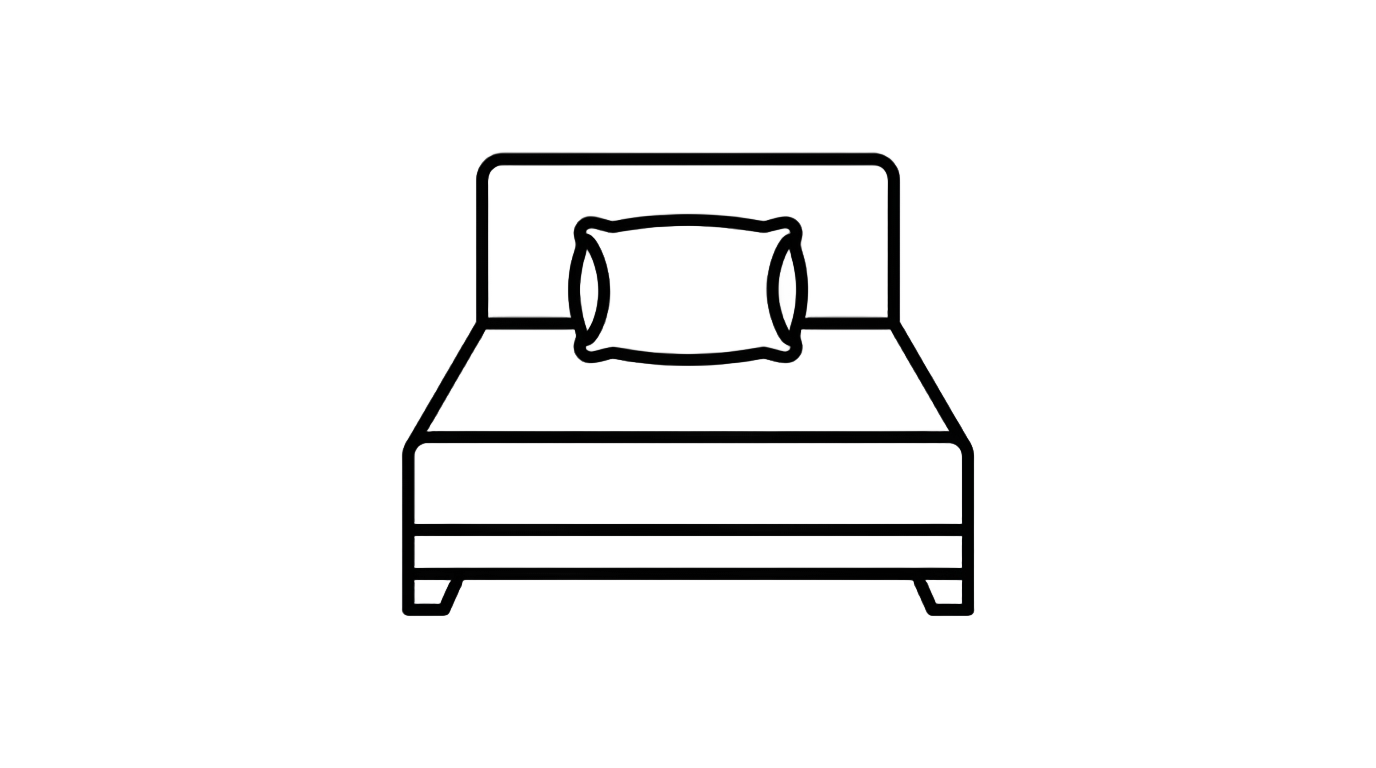 bed icon png white PNG transparent background
