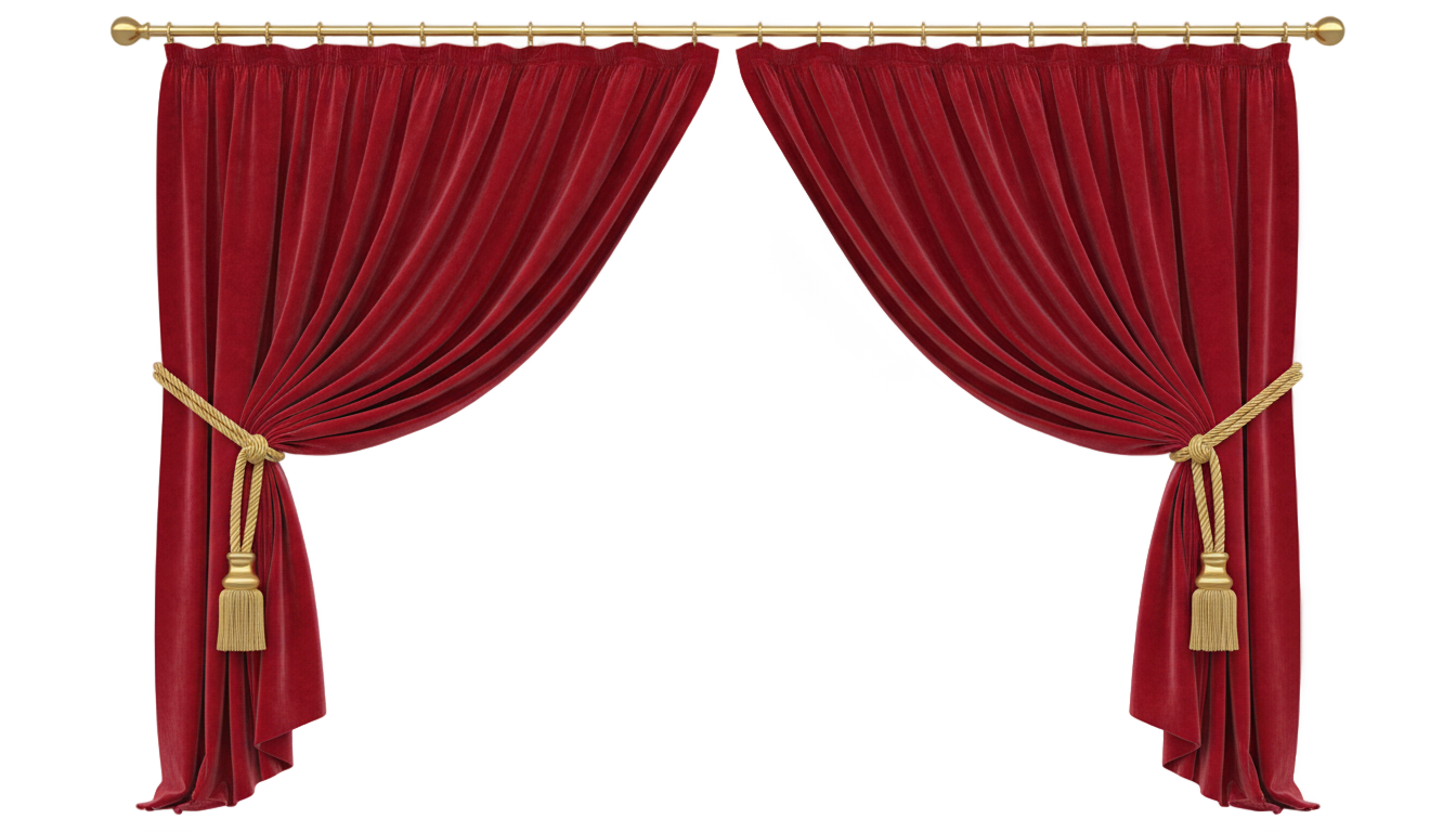 red curtain png PNG transparent background
