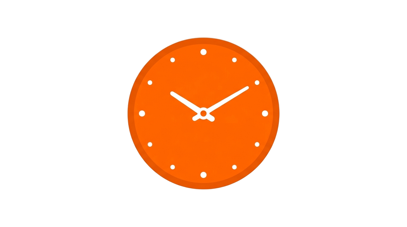 orange clock icon png PNG transparent background