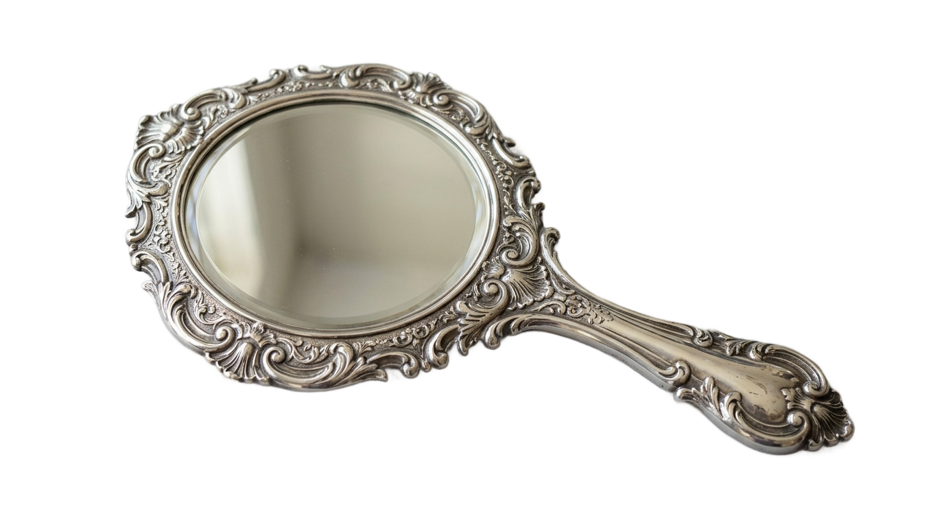 silver mirror png PNG transparent background
