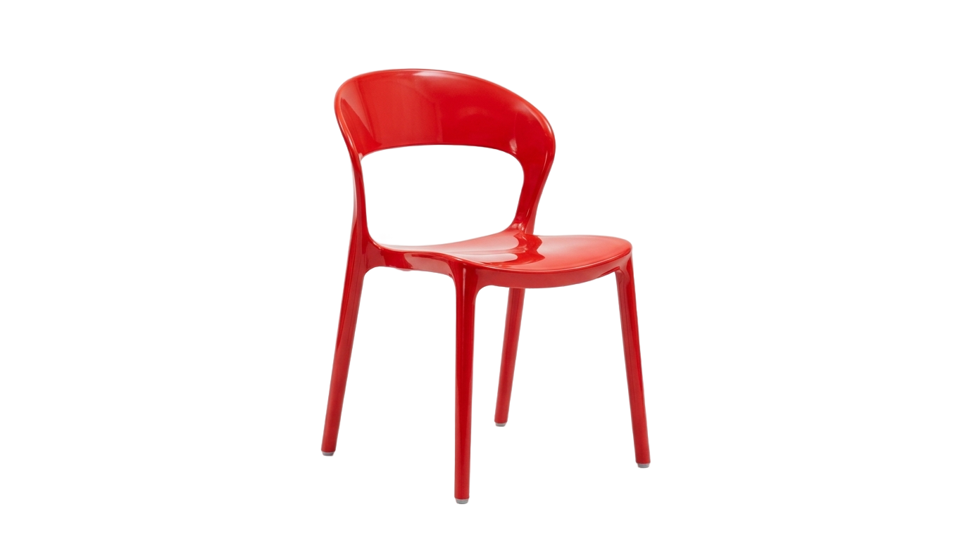 red plastic chair png PNG transparent background