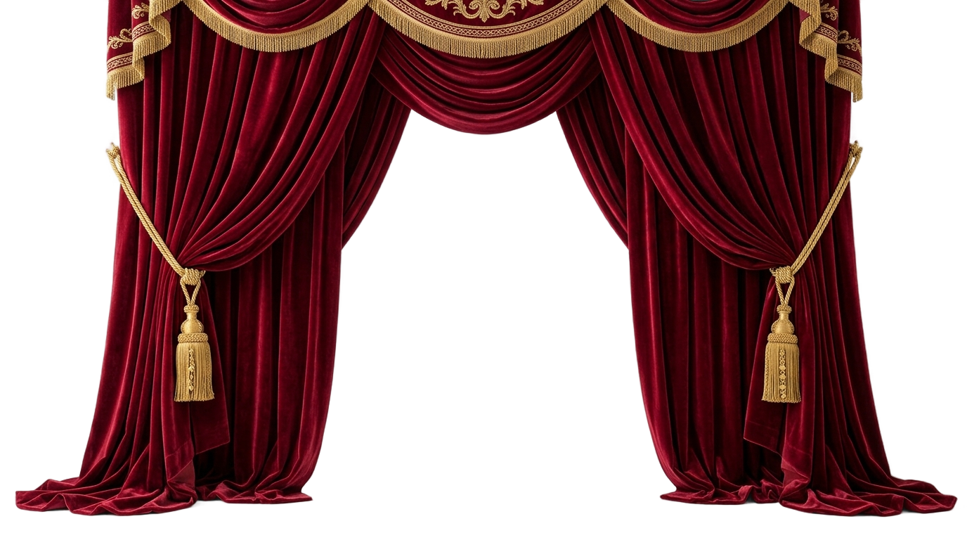 red velvet curtain png PNG transparent background