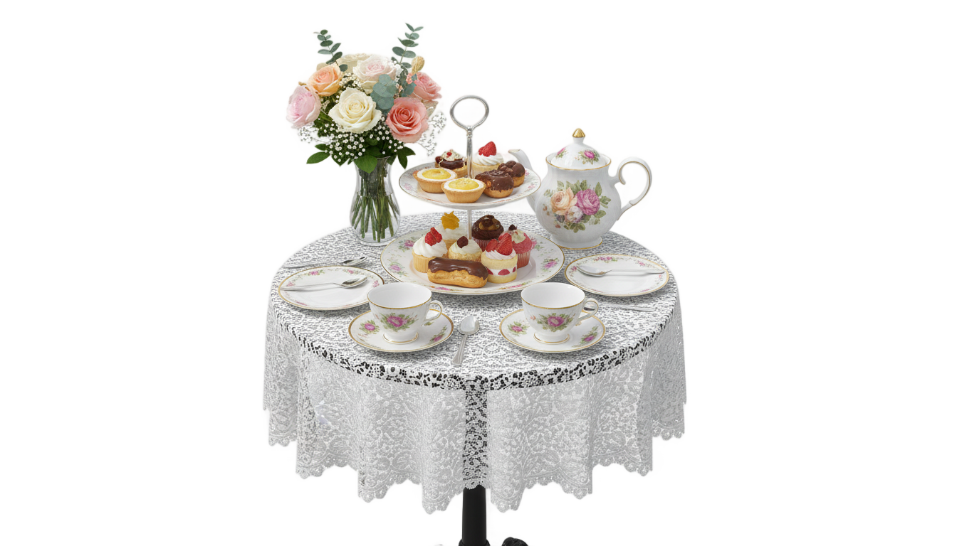 tea party table png PNG transparent background
