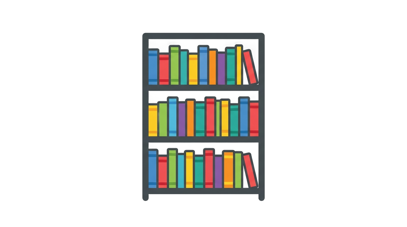 bookshelf icon png PNG transparent background