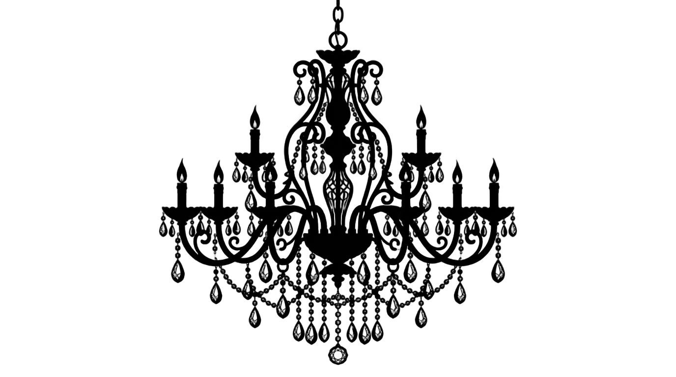 chandelier silhouette png PNG transparent background