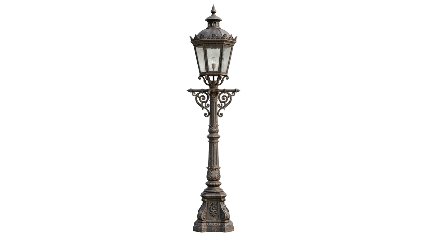 old street lamp png PNG transparent background
