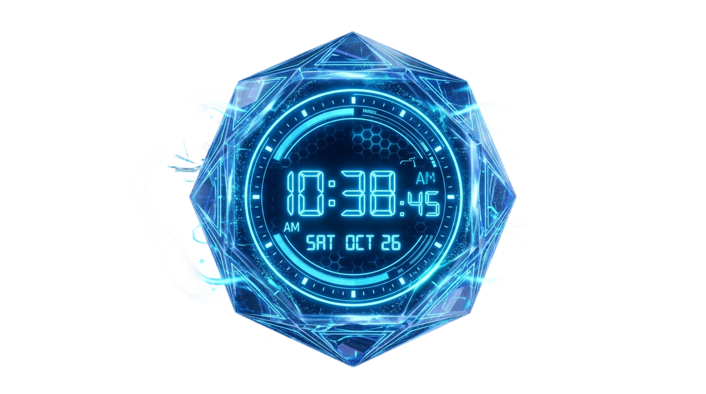 futuristic clock png PNG transparent background