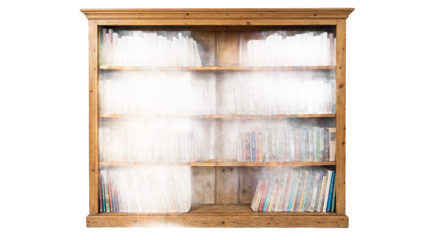 png bookshelf PNG transparent background