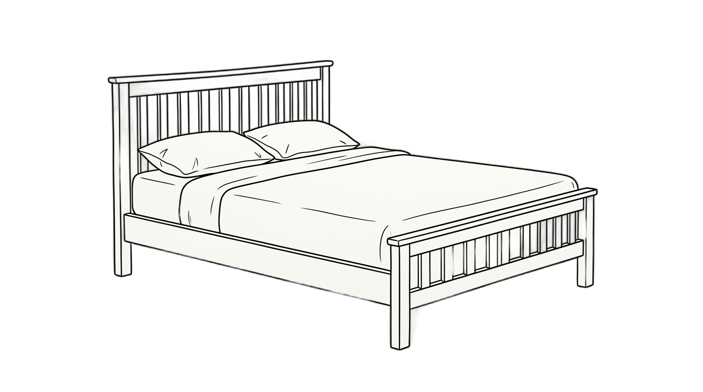 bed outline png PNG transparent background