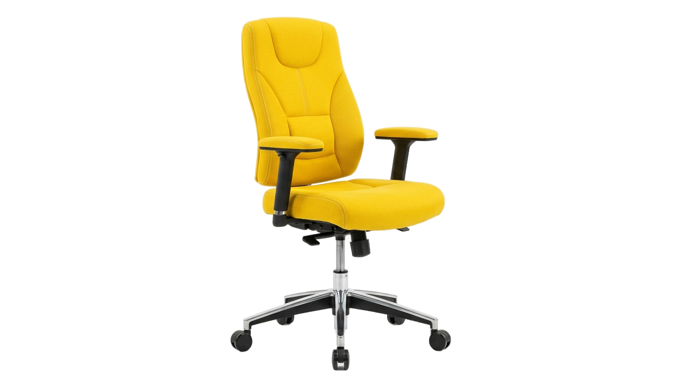 yellow office chair png PNG transparent background