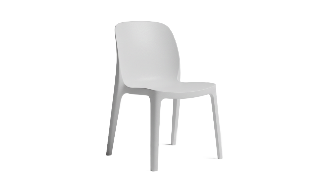 white plastic chair png PNG transparent background