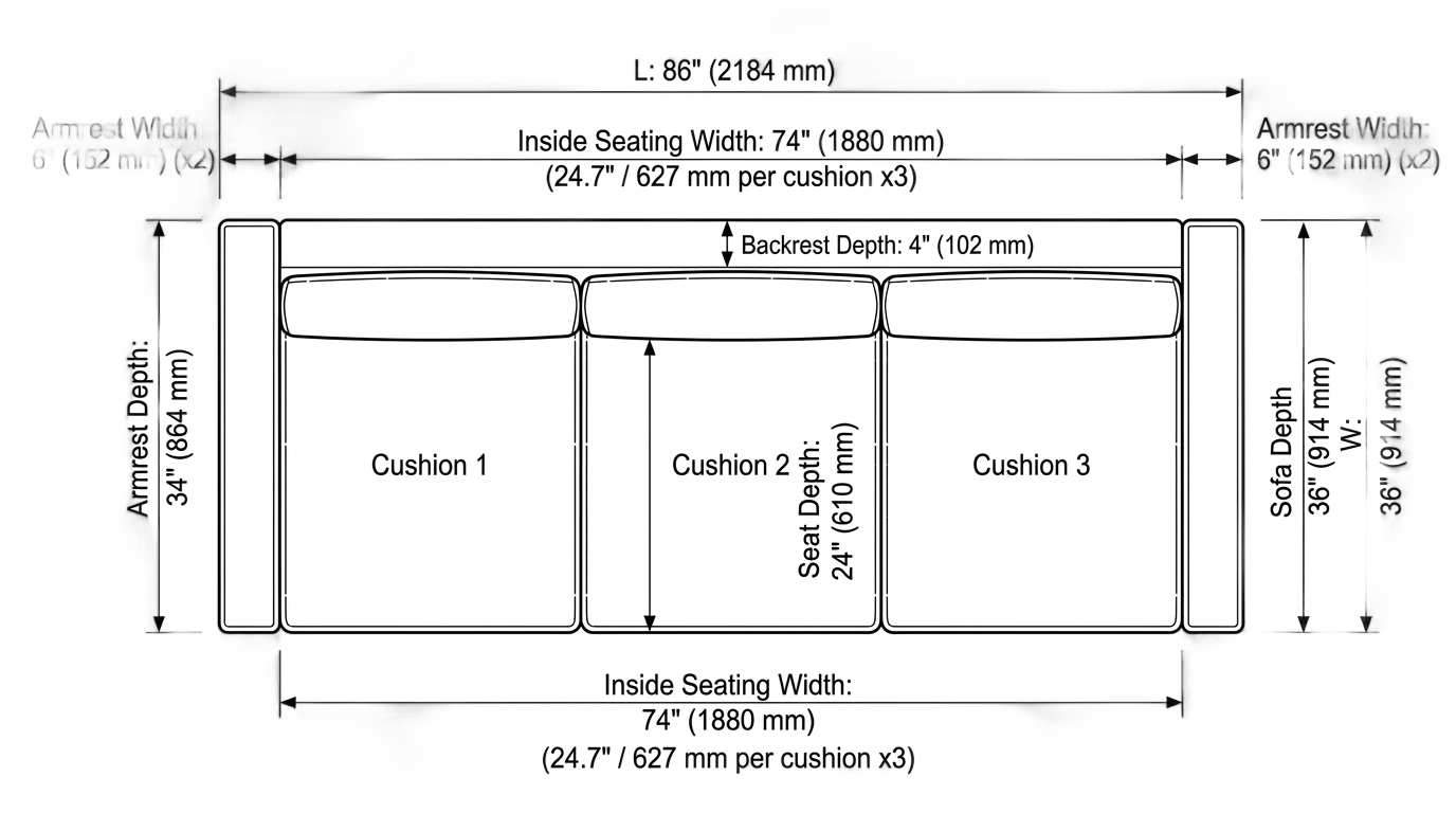 sofa floor plan png PNG transparent background