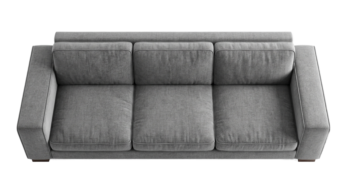 modern sofa top view png PNG transparent background