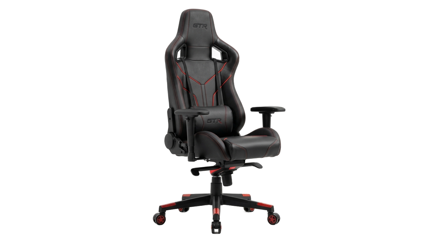 black gaming chair png PNG transparent background