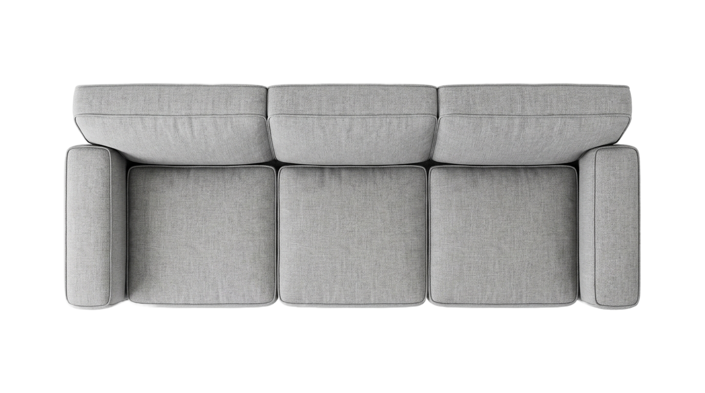 3 seater sofa top view png PNG transparent background