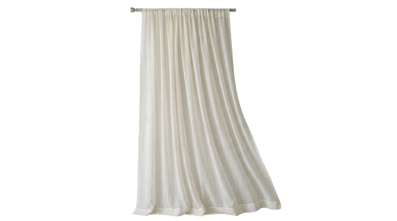 white sheer curtain png PNG transparent background