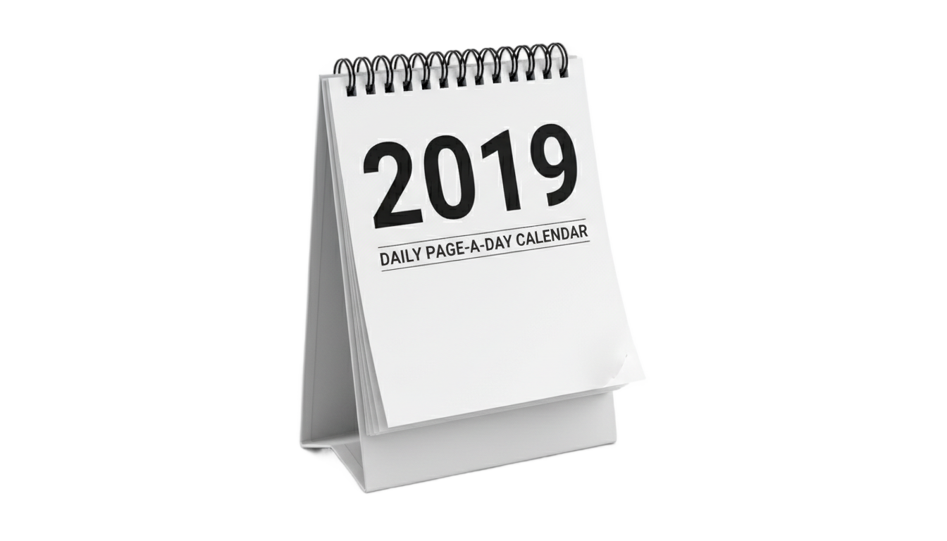 2019 desk calendar png PNG transparent background