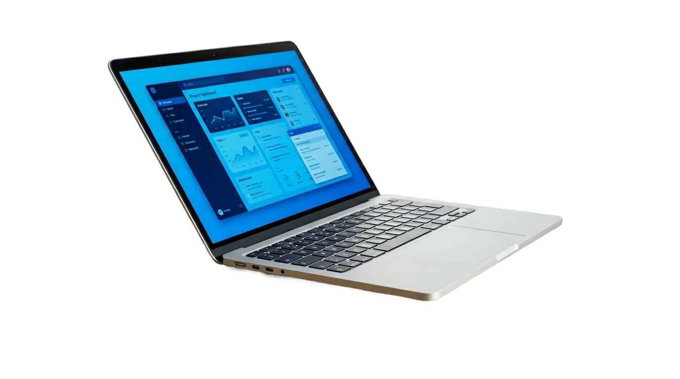 laptop on table png PNG transparent background
