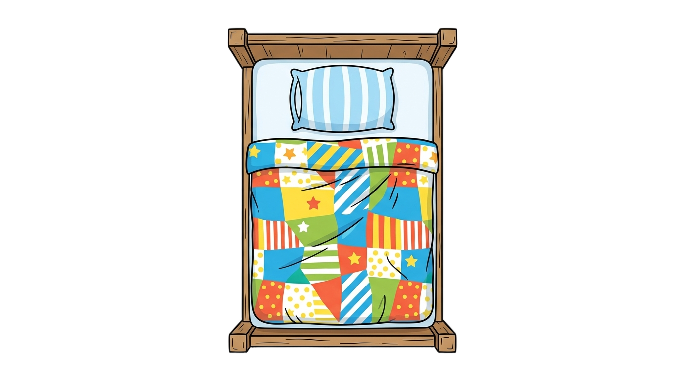 cartoon bed top view png PNG transparent background