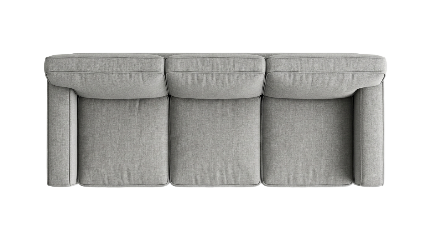 3 seater sofa top view png PNG transparent background