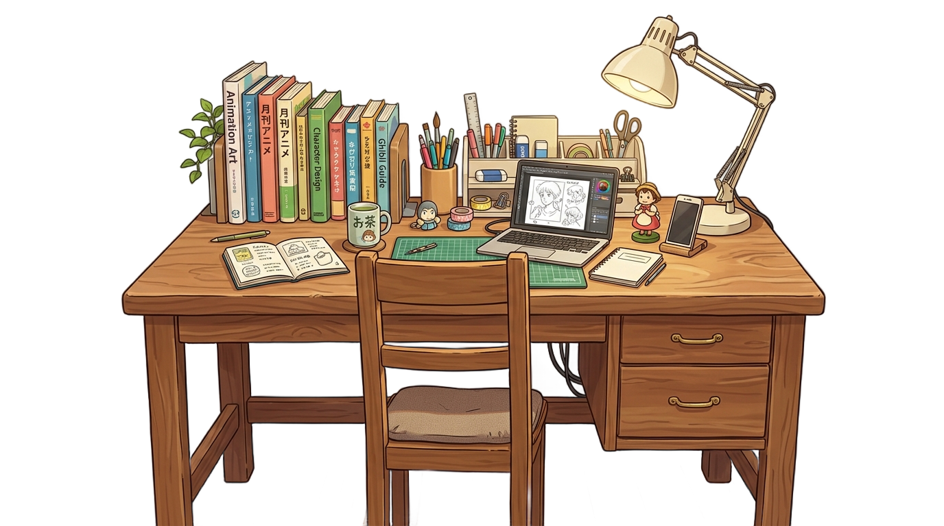 anime desk png PNG transparent background