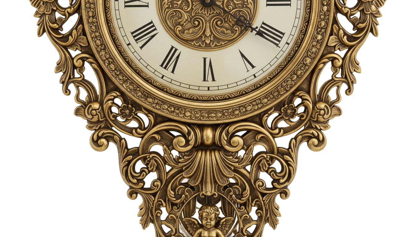 fancy clock png PNG transparent background