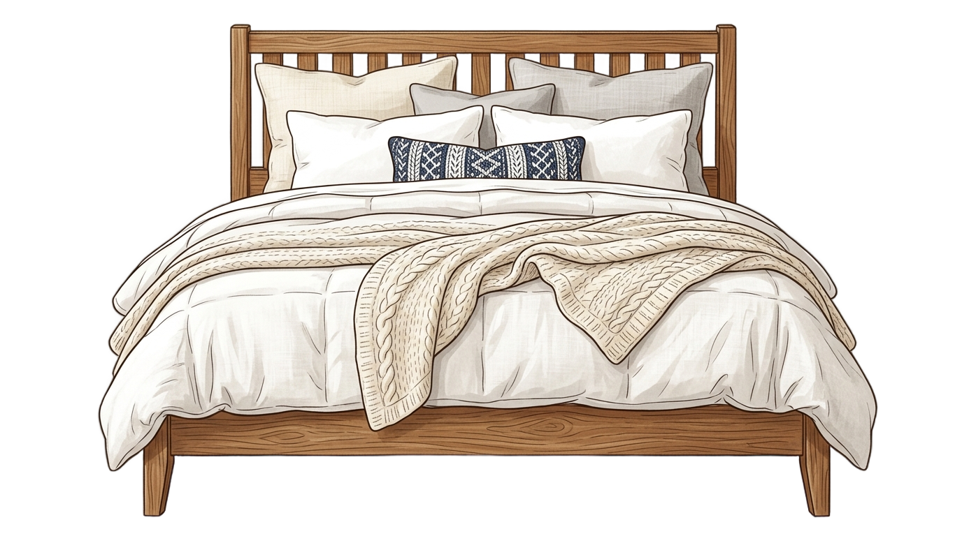 bed illustration png PNG transparent background