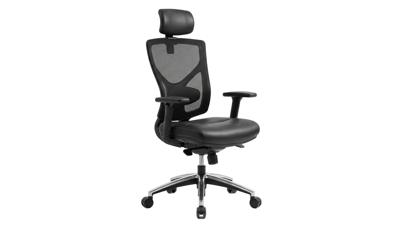 black office chair png PNG transparent background