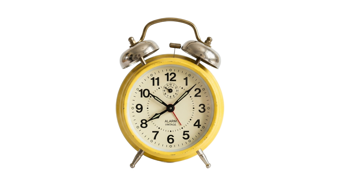 yellow alarm clock png PNG transparent background