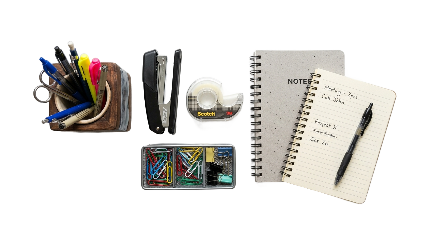 desk accessories png PNG transparent background