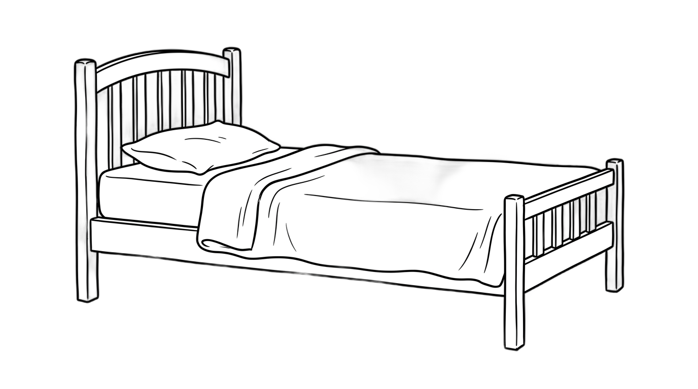 bed clipart black and white png PNG transparent background