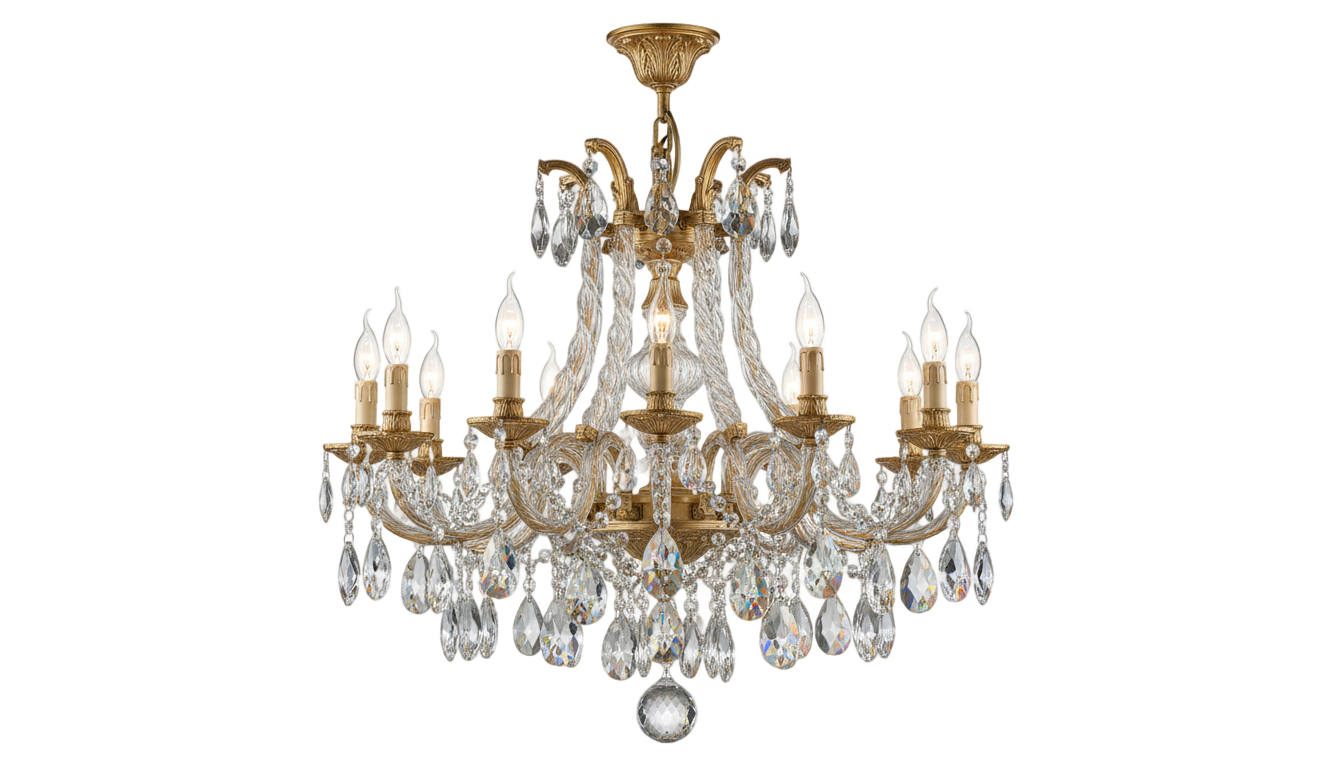 golden chandelier png PNG transparent background