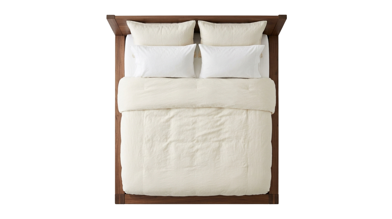 king size bed top view png PNG transparent background