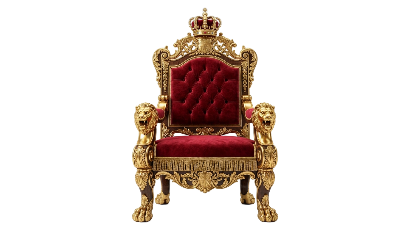 picsart king chair png PNG transparent background