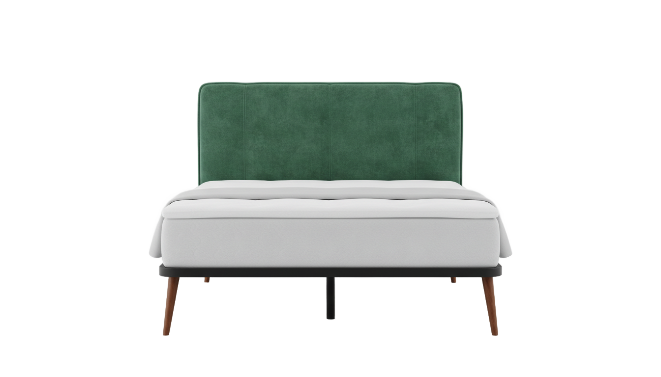 green bed png PNG transparent background